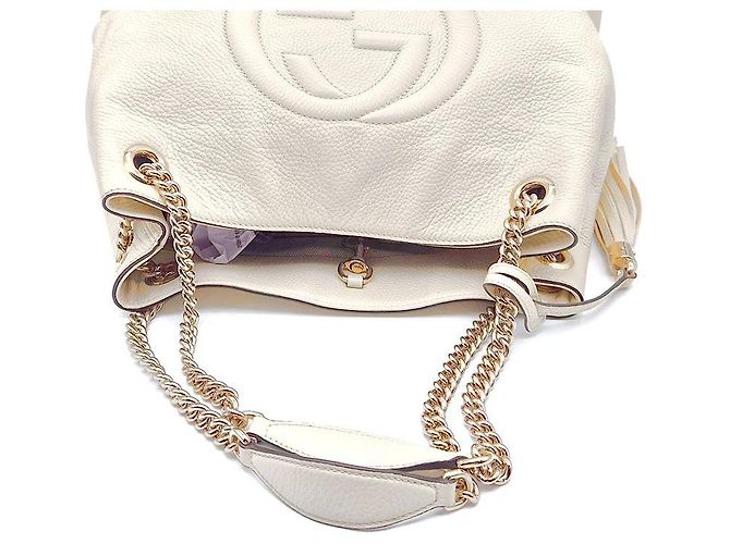 Gucci Borsa a tracolla Soho con catena e nappe - vista 6