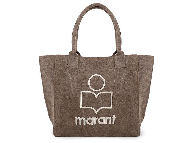 Borsa tote piccola Isabel Marant Dark Khaki in cotone - vista 3