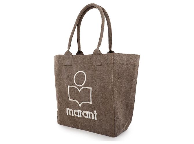 Borsa tote piccola Isabel Marant Dark Khaki in cotone - vista 4