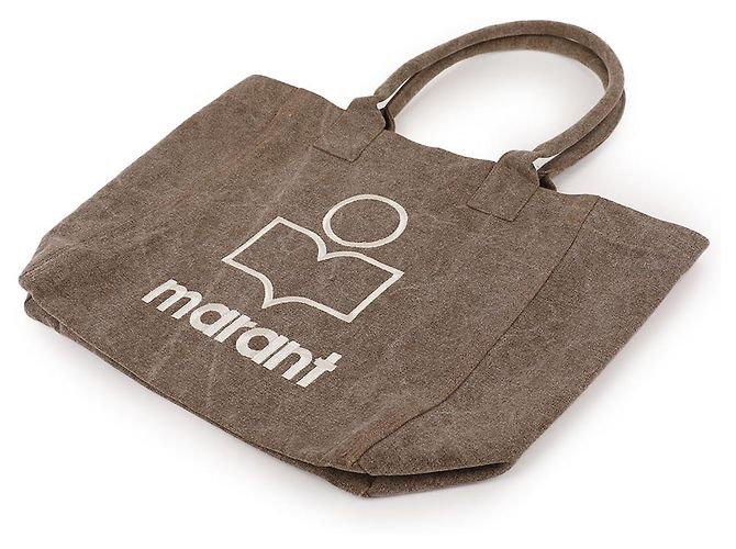 Borsa tote piccola Isabel Marant Dark Khaki in cotone - vista 6