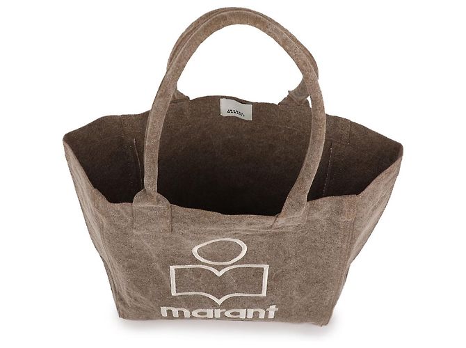 Borsa tote piccola Isabel Marant Dark Khaki in cotone - vista 7