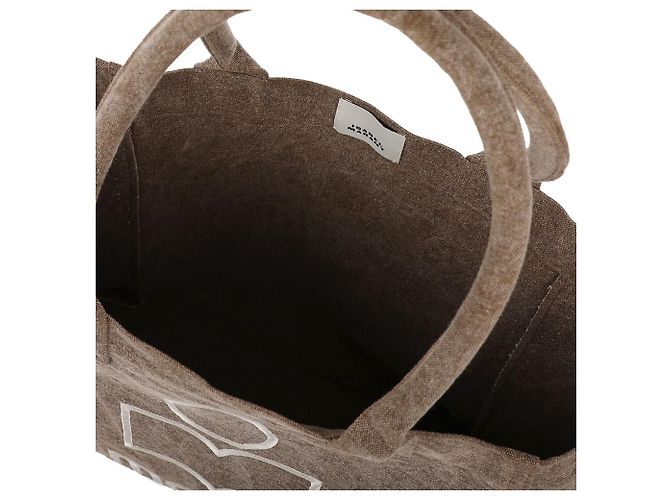 Borsa tote piccola Isabel Marant Dark Khaki in cotone - vista 8
