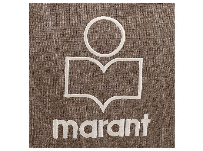 Borsa tote piccola Isabel Marant Dark Khaki in cotone - vista 9