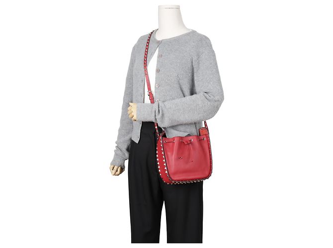Valentino Borsa a secchiello Rockstud a tracolla - vista 20