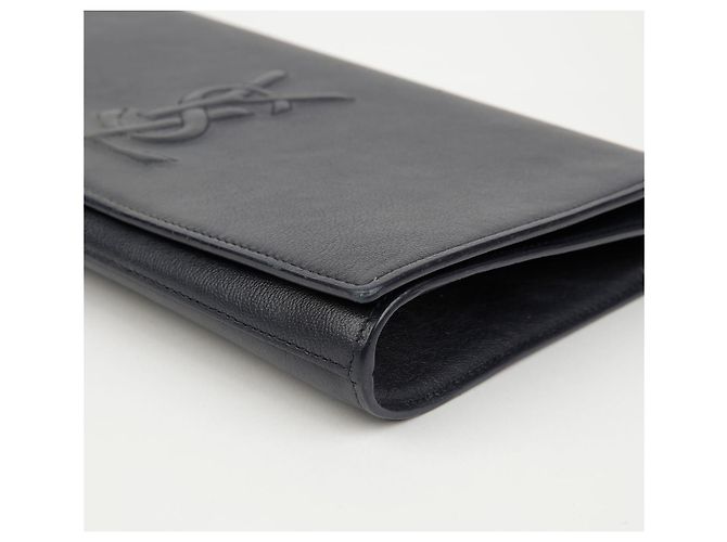 Autre Marque Clutch in pelle blu navy scuro - vista 10