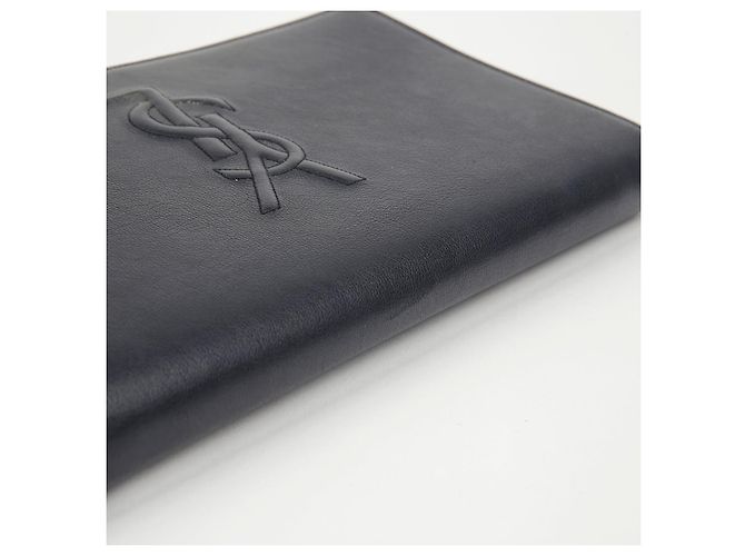 Autre Marque Clutch in pelle blu navy scuro - vista 11