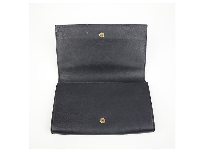 Autre Marque Clutch in pelle blu navy scuro - vista 13