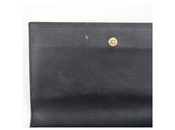 Autre Marque Clutch in pelle blu navy scuro - vista 14