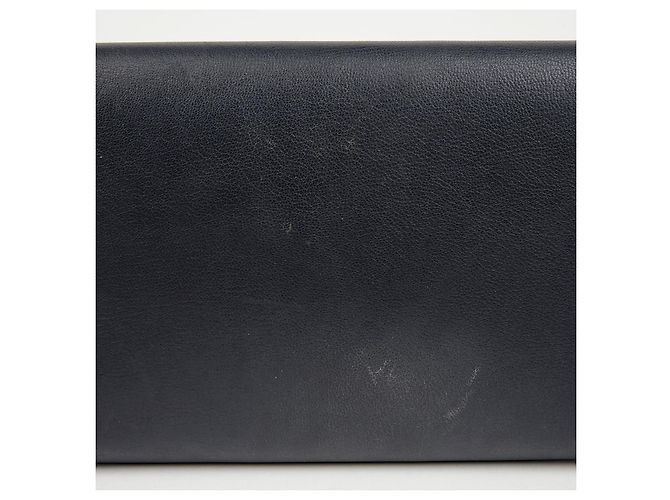 Autre Marque Clutch in pelle blu navy scuro - vista 5