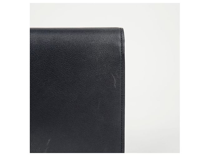 Autre Marque Clutch in pelle blu navy scuro - vista 6