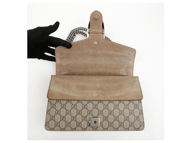 Gucci Borsa a tracolla Dionysus GG Supreme Small Sand - vista 6