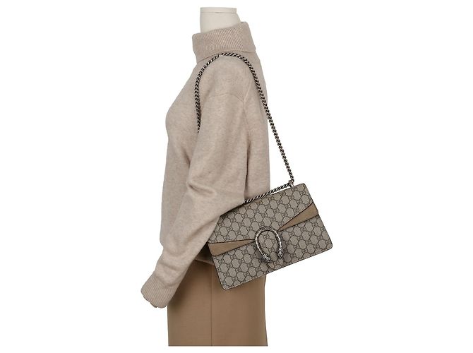 Gucci Borsa a tracolla Dionysus GG Supreme Small Sand - vista 8