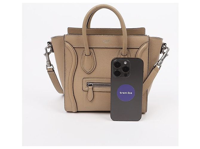 Céline Borsa a spalla Nano Dune in pelle di vitello - vista 14