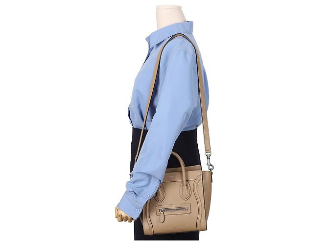 Céline Borsa a spalla Nano Dune in pelle di vitello - vista 19