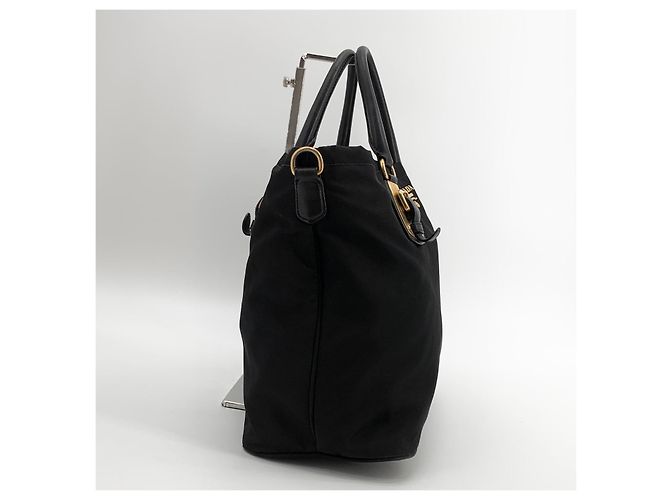 Prada Borsa Tote e Borsa a Tracolla in Nylon con Logo Dorato - vista 13