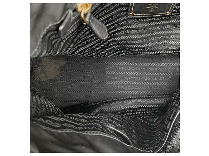 Prada Borsa Tote e Borsa a Tracolla in Nylon con Logo Dorato - vista 8