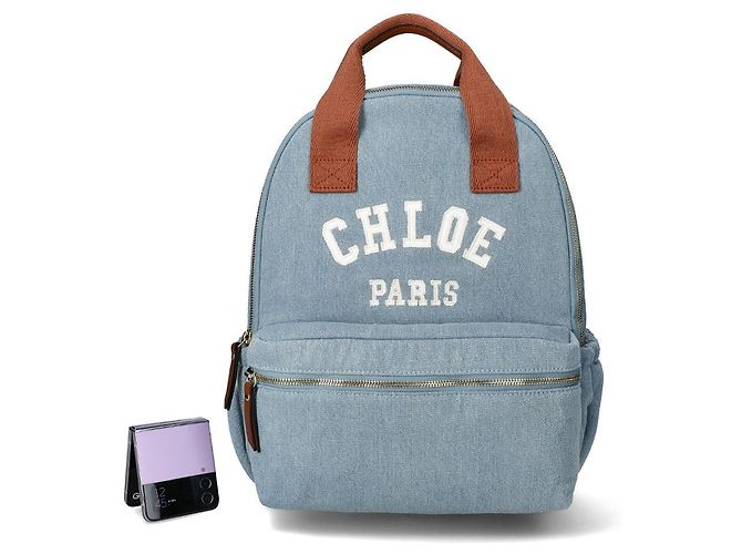 Zaino Chloé in denim blu - vista 2