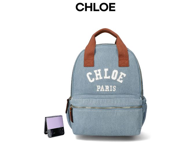 Zaino Chloé in denim blu - vista 6