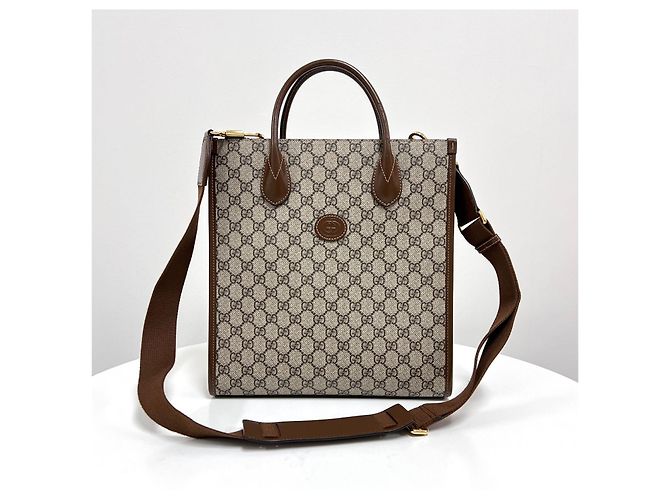 Gucci Borsa a spalla tote Interlocking GG - vista 2
