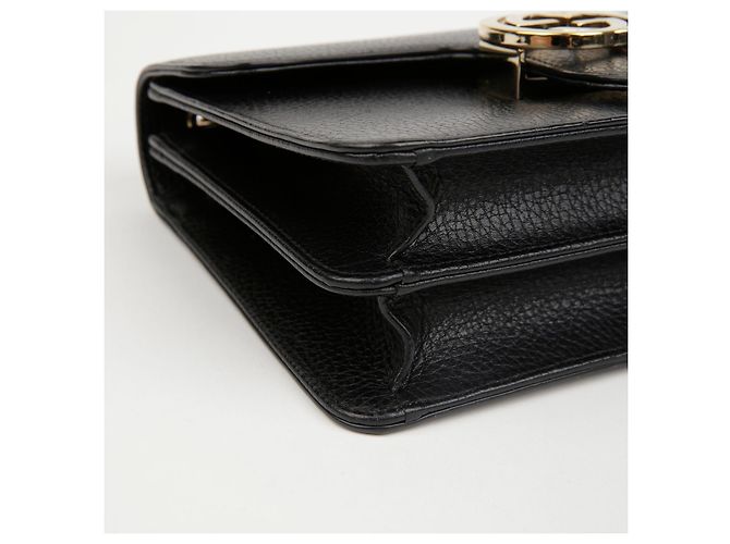 Gucci Borsa a catena Small Interlocking GG Nero Oro - vista 6