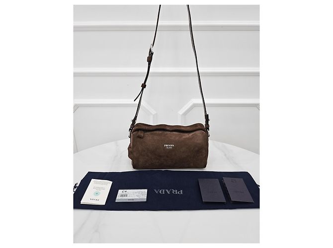 Prada Borsa crossbody in velluto di vitello - vista 9