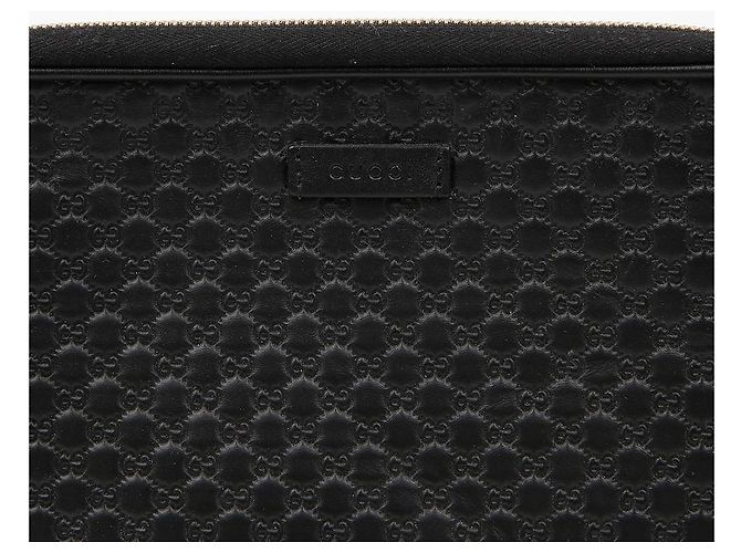 Gucci Microshima Round Zipper Clutch Black - view 2