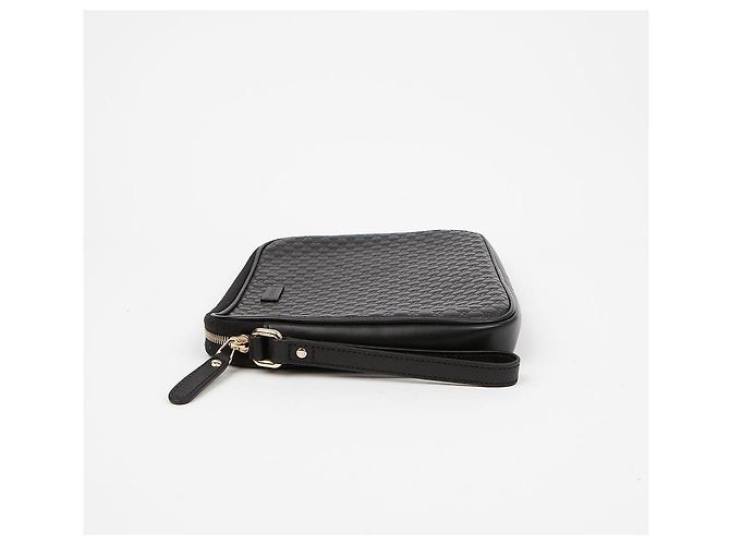 Gucci Microshima Round Zipper Clutch Black - view 4