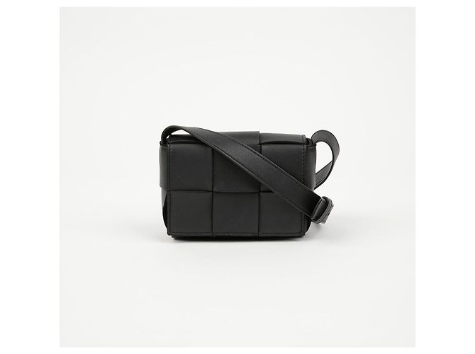 Bottega Veneta Borsa a tracolla Candy Cassette Intrecciato Mini Nera - vista 2