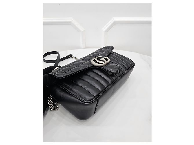 Gucci Borsa a spalla Small GG Marmont Matelassé - vista 7