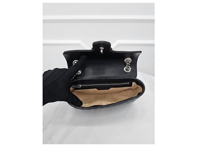 Gucci Borsa a spalla Small GG Marmont Matelassé - vista 9
