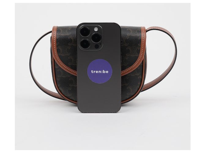 Céline Mini borsa a tracolla in tela da donna Tan - vista 11