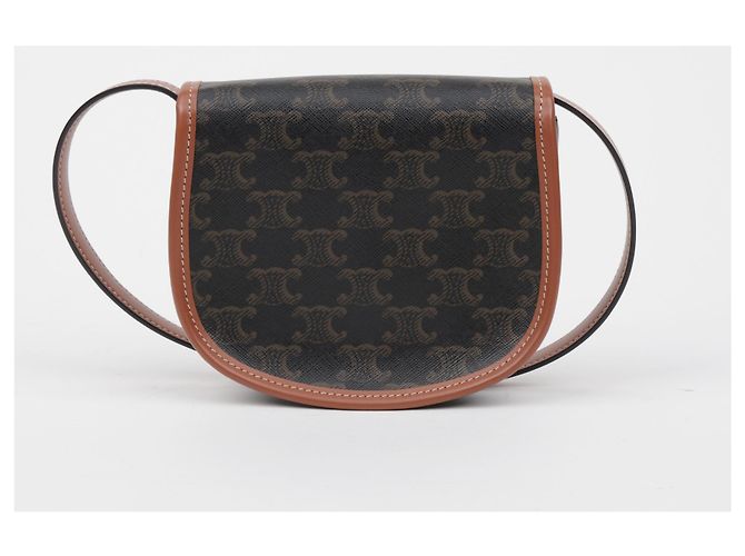 Céline Mini borsa a tracolla in tela da donna Tan - vista 4