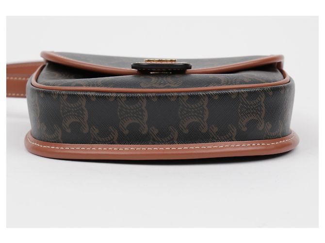 Céline Mini borsa a tracolla in tela da donna Tan - vista 7