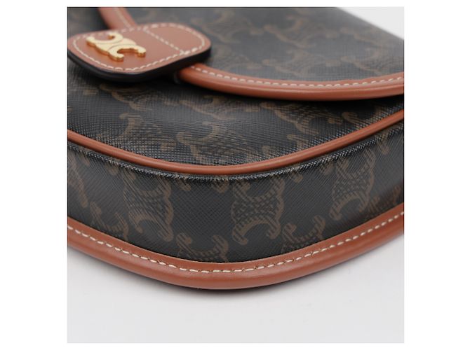 Céline Mini borsa a tracolla in tela da donna Tan - vista 8
