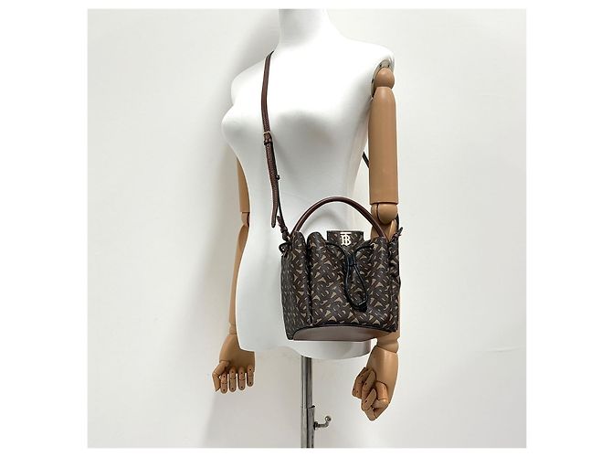 Burberry Borsa a Secchiello Crossbody TB Monogram - vista 3