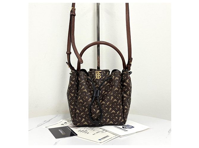 Burberry Borsa a Secchiello Crossbody TB Monogram - vista 6