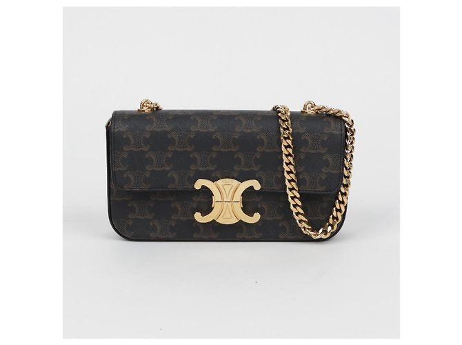 Céline Borsa a tracolla Triomphe Chain Tan - vista 2