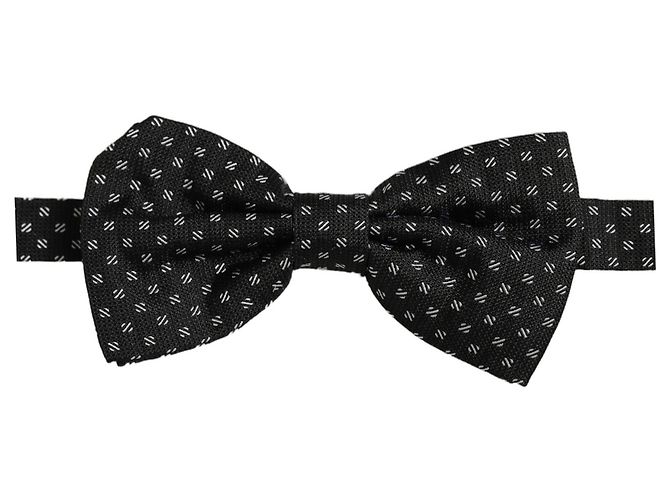 Dolce & Gabbana Men Dark Gray Patterned Adjustable Neck Papillon Bow Tie - view 4