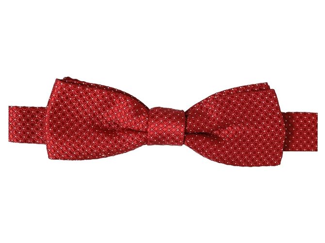 Dolce & Gabbana Papillon regolabile in seta a pois rossi da uomo - vista 3