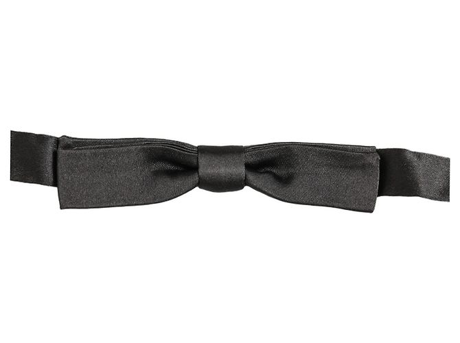 Dolce & Gabbana Papillon regolabile da uomo, grigio scuro, % seta - vista 3