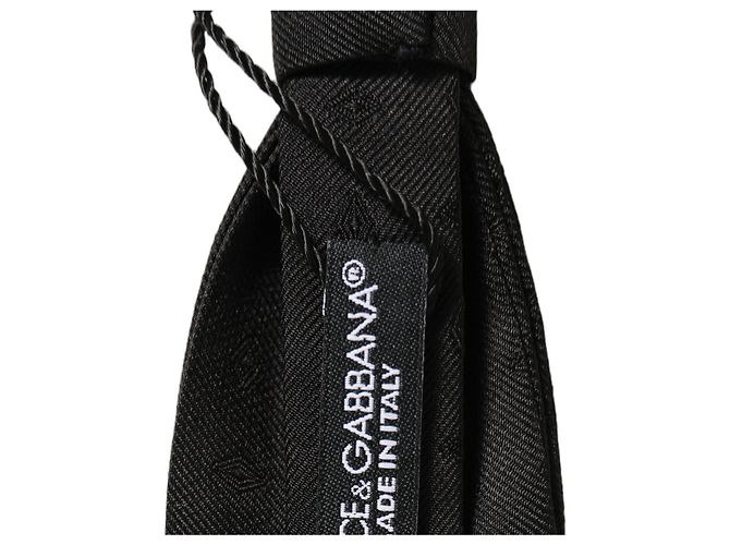 Dolce & Gabbana Papillon regolabile da uomo, grigio scuro, % seta - vista 4