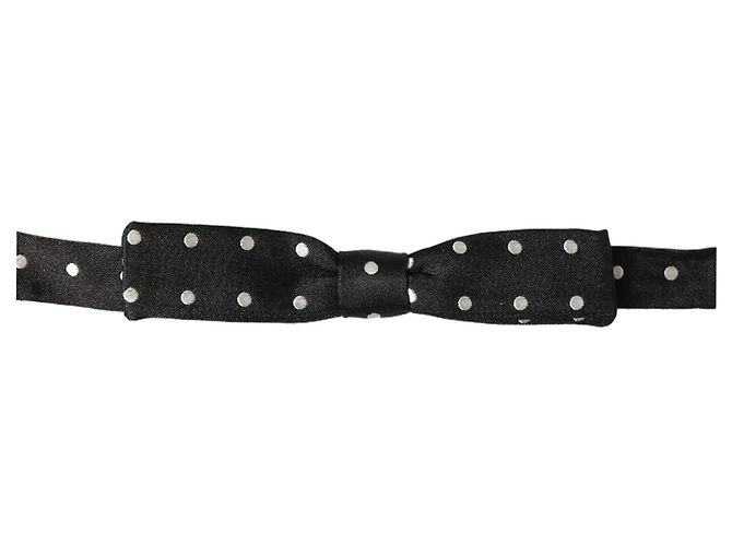 Dolce & Gabbana Papillon regolabile a pois bianco e nero - vista 3