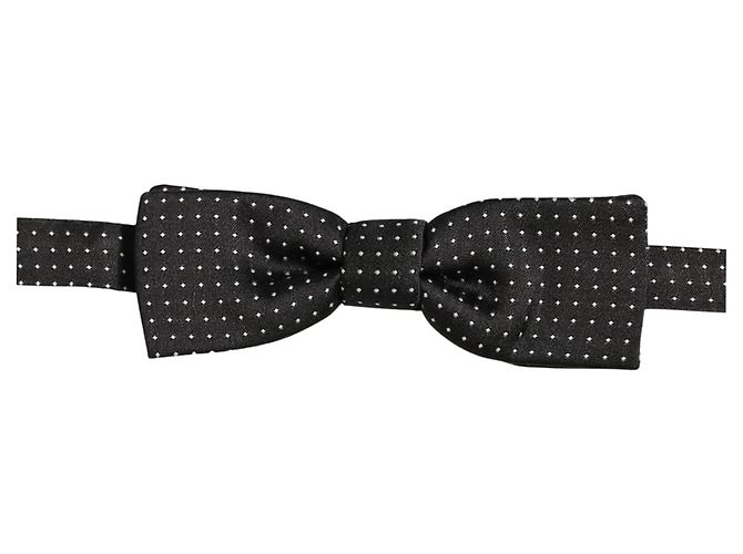 Dolce & Gabbana Papillon regolabile a pois bianco e nero - vista 3