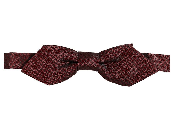 Dolce & Gabbana Papillon regolabile Fantasy in seta rossa da uomo - vista 3