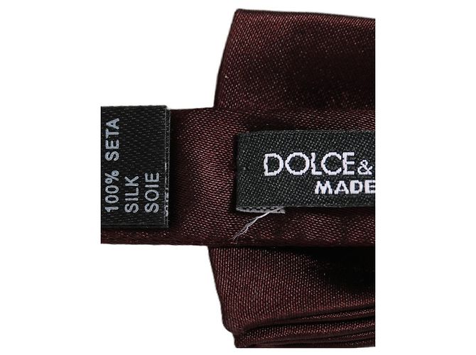 Dolce & Gabbana Papillon regolabile da uomo, marrone, % seta - vista 4