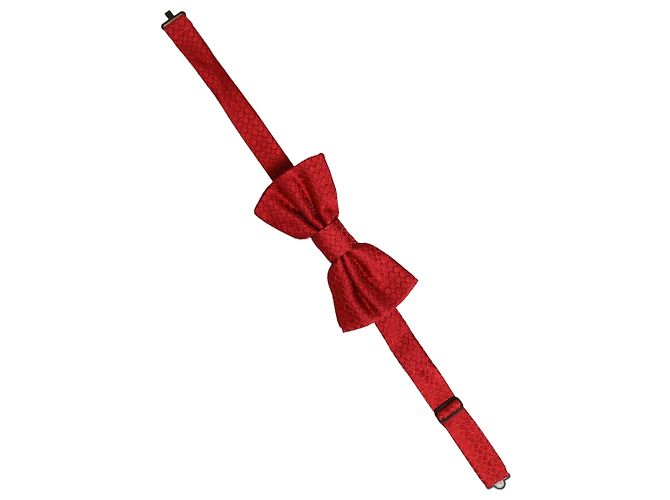 Dolce & Gabbana Papillon regolabile da uomo in % seta rossa - vista 2