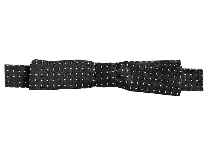 Dolce & Gabbana Papillon Regolabile a Pois Bianco e Nero - vista 3