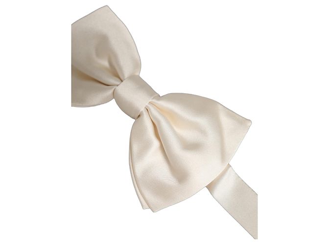 Dolce & Gabbana Papillon regolabile in % seta bianca da uomo - vista 3