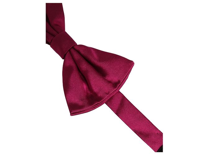 Dolce & Gabbana Papillon regolabile in seta bordeaux da uomo - vista 3