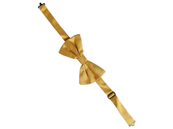 Dolce & Gabbana Men Yellow % Silk Adjustable Neck Papillon Bow Tie - view 2